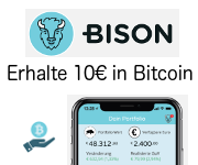BISON App erhalte 10€ in Bitcoin kostenlos for free