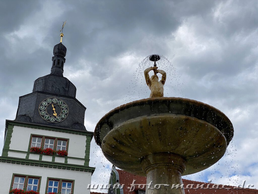 Brunnen auf dem Markt von Rudolstadt