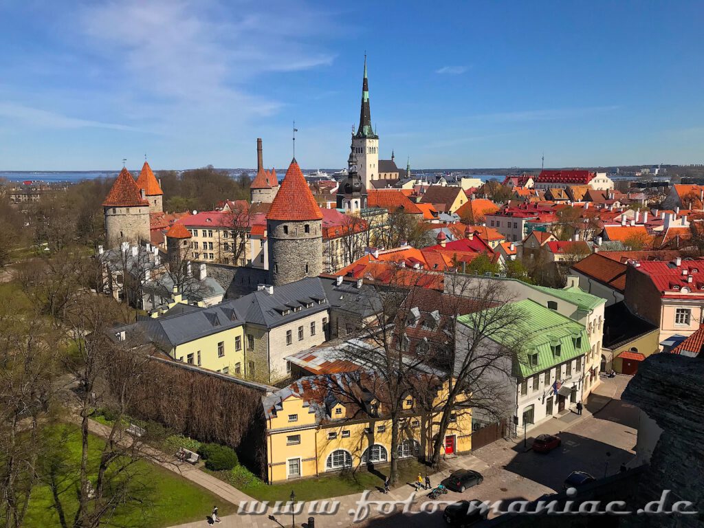 Sehenswert in Tallinn - der Blick vom Domberg auf die Unterstadt