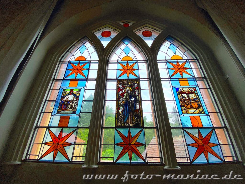 Sehr dekorative Fenster im gotischen Haus im Wörlitzer Park