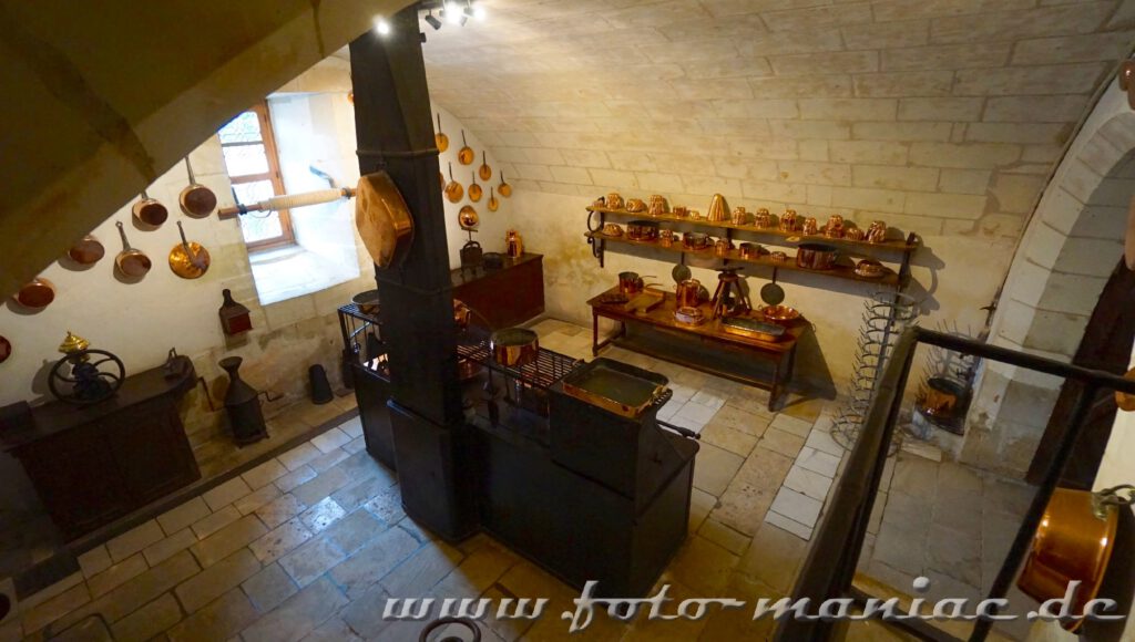 Blick in die Küche von Chateau Chenonceau