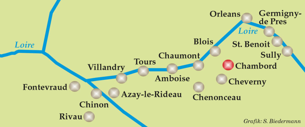 Karte Loire-Schlösser