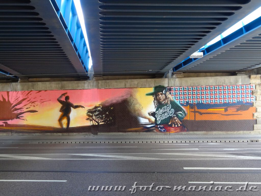 Graffiti auf der Wand einer Unterführung