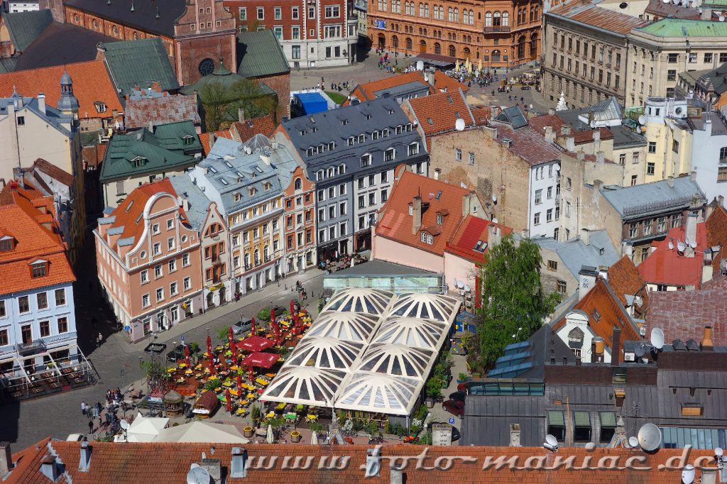 Das schmucke Riga: Blick von oben auf die Stadt