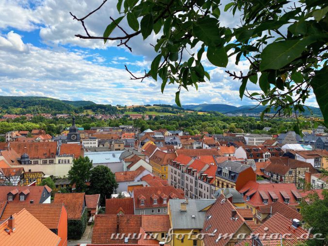 Blick von der Heidecksburg auf Rudolstadt