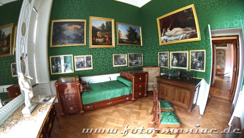 Das Bett von Fürst Franz im Schloss des idyllischen Wörlitzer Parks