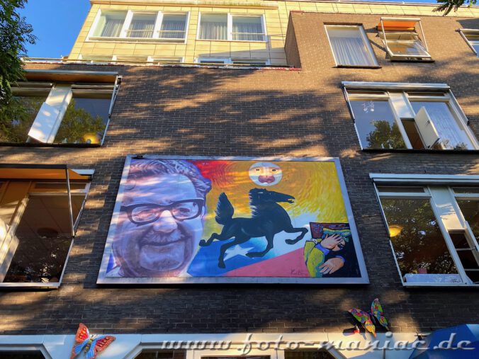 Allende-Bild auf Hauswand in Rotterdam