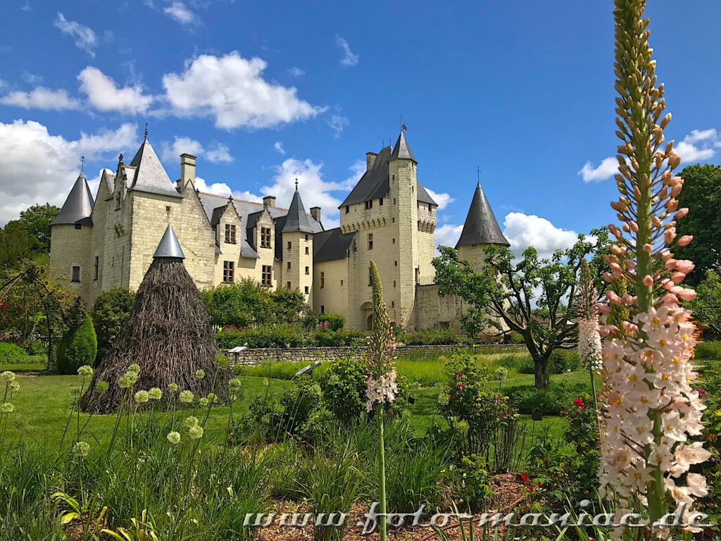 Königskerzen vor dem märchenhaften Chateau Rivau