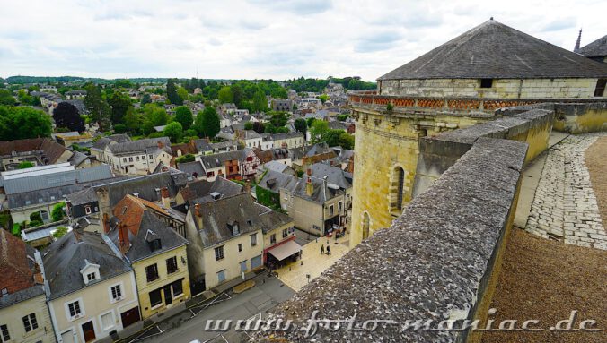 Blick vom Schloss Amboise auf Häuser der gleichnamigen Stadt