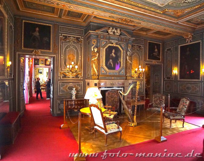 Das reizvolle Chateau Cheverny hat auch einen prächtigen großen Salon
