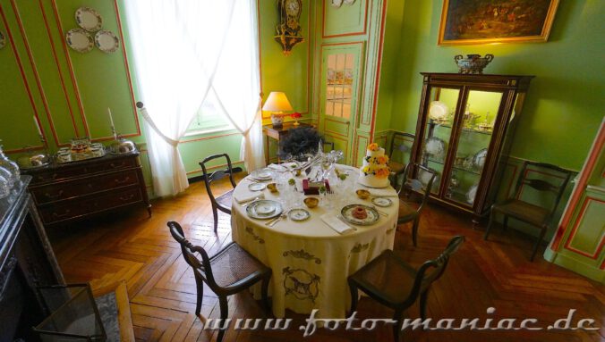 Gedeckter Tisch im Chateau Cheverny