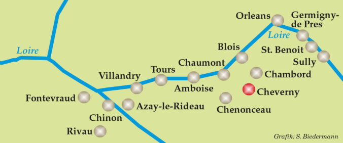 Grafik der Loire-Schlösser: Cheverny