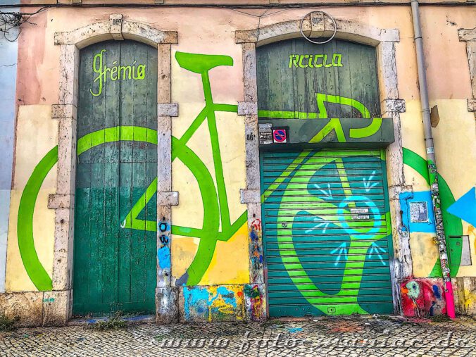 Graffiti sieht man in Lissabon überall