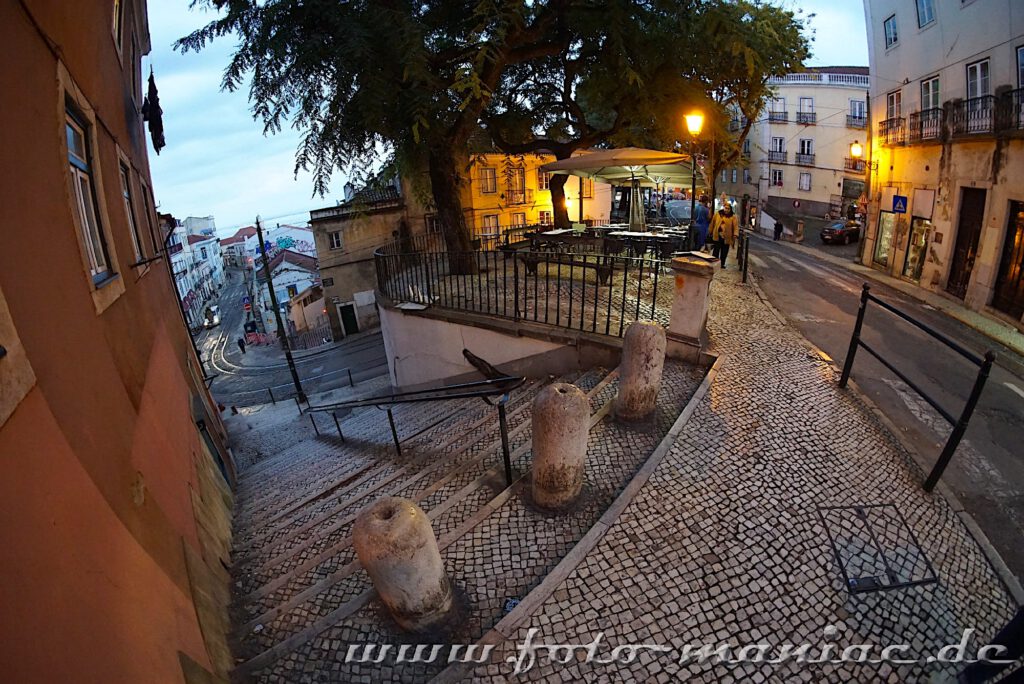 Sehenswert in Lissabon - Treppen überall in der hügligen Stadt