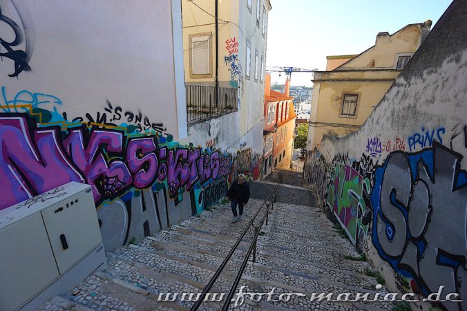 Treppensteigen ist in Lissabon angesagt