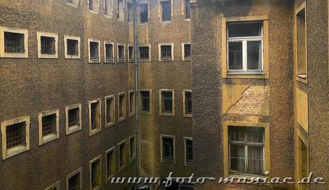 Alte Polizeidirektion in Halle - Blick in den Innenhof