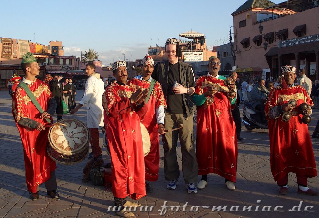 Gesang auf dem Platz der Gaukler in Marrakech
