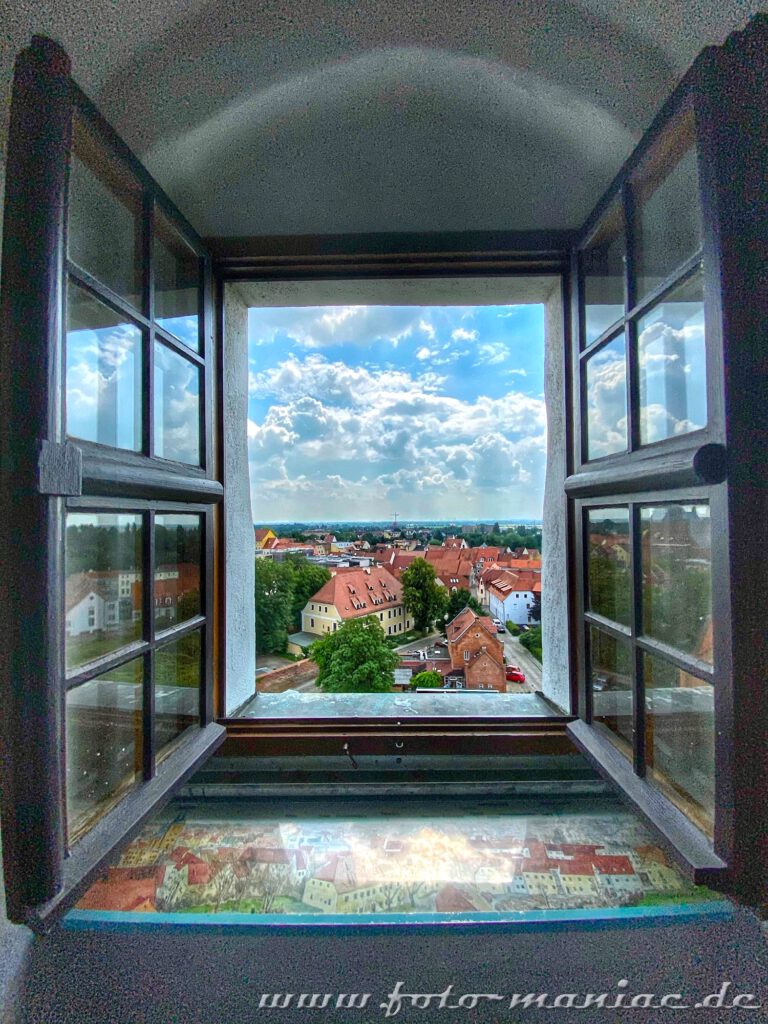 Barock-Juwel in Delitzsch - Blick aus dem Fenster auf die Stadt