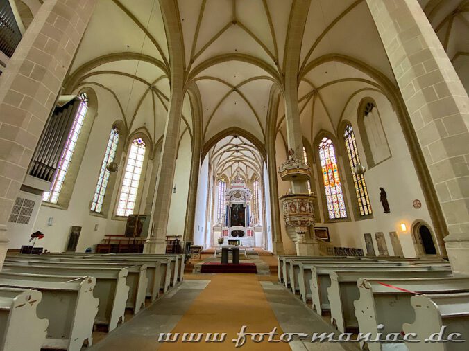 Blick in die Kirche von Schloss Hartenfels in Torgau