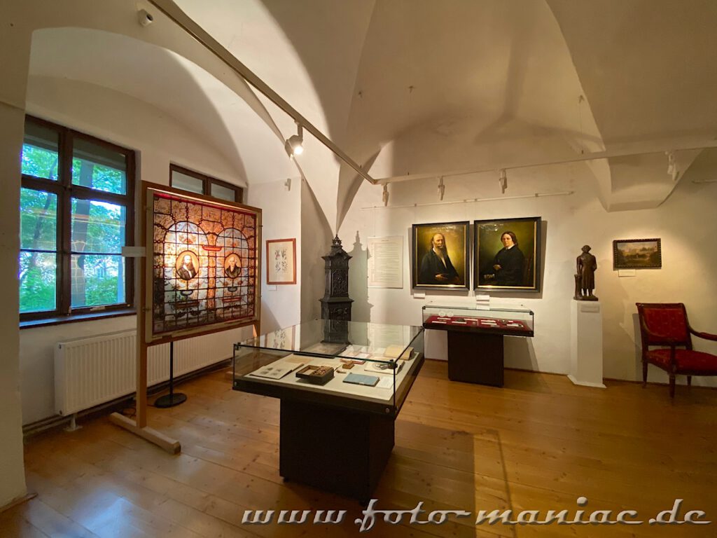 Blick in einen Ausstellungsraum im Schloss Köthen