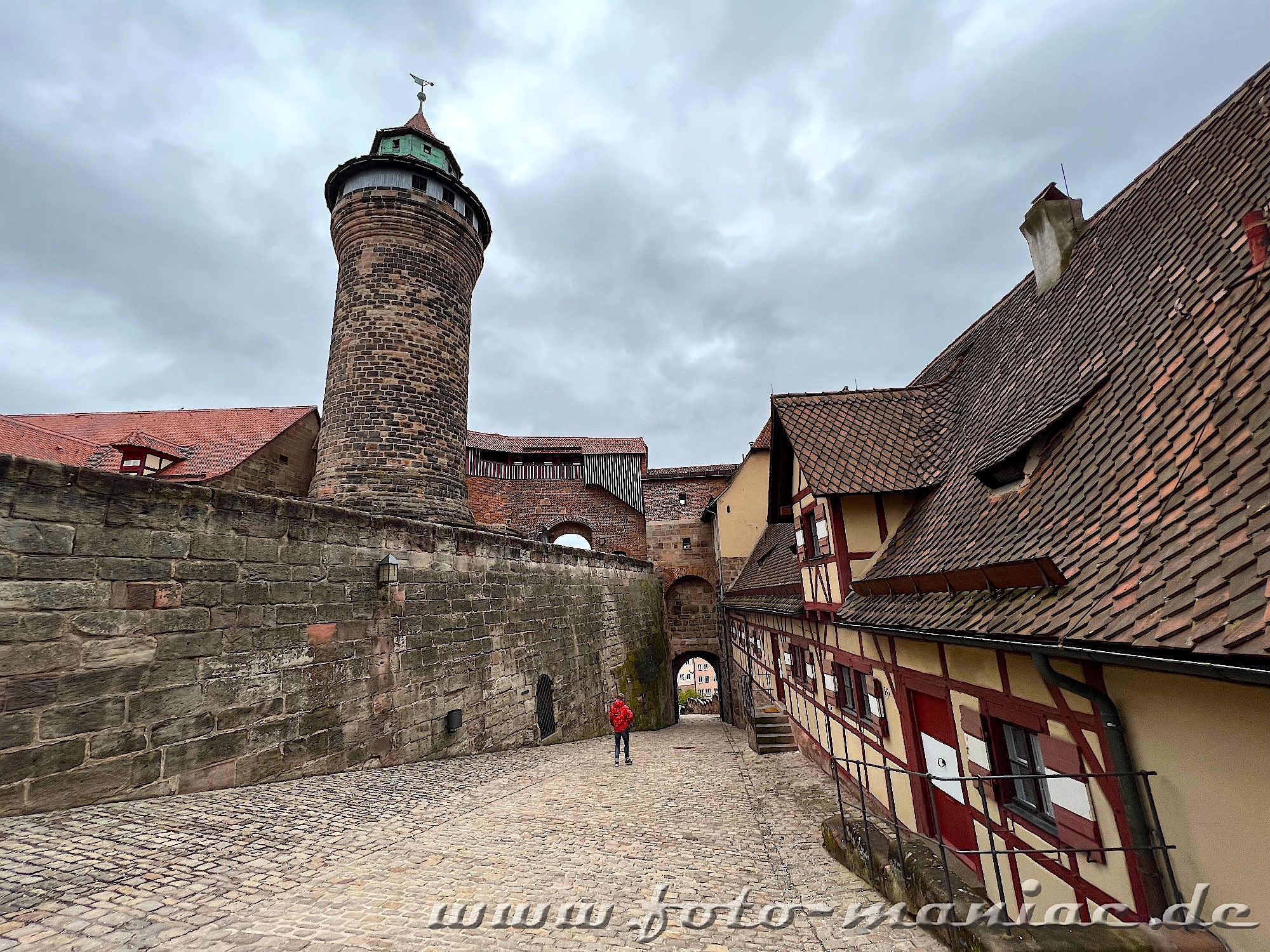 Spaziergang durch Nürnberg - steiler Anstieg zur Kaiserburg