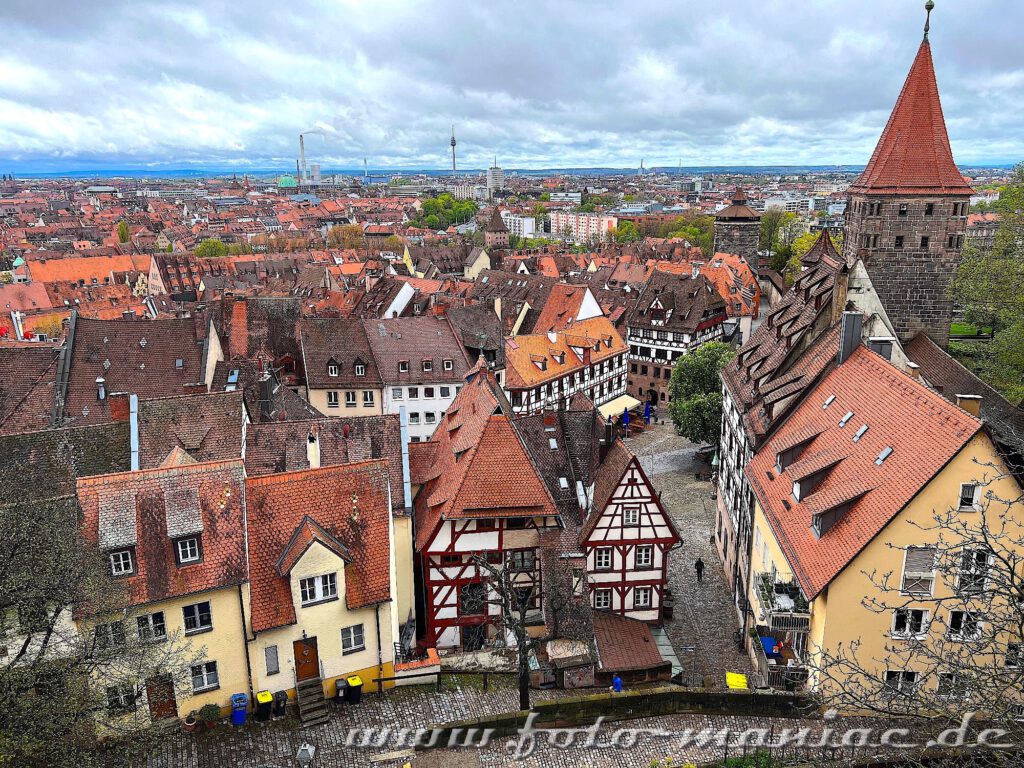Blick von oben auf Nürnberg