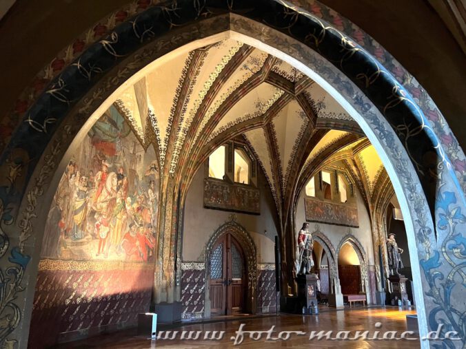 Blick in die große Hofstube der Albrechtsburg in Meissen