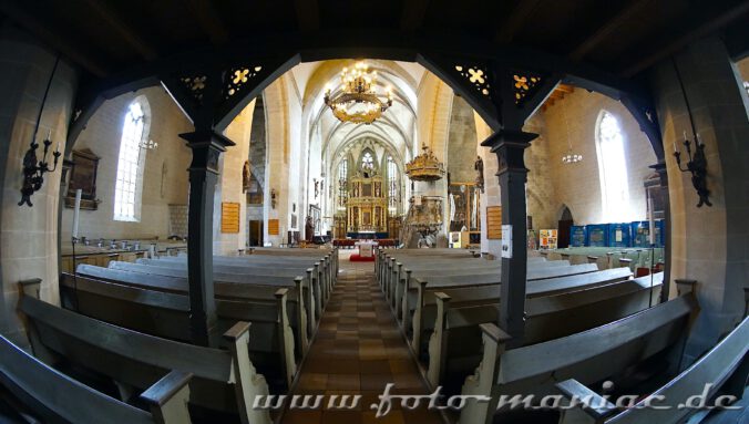 Blick in die Benediktkirche in Quedlinburg