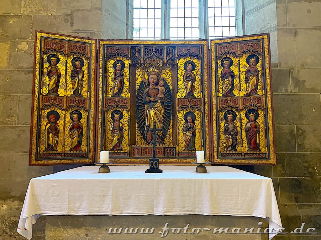 Wertvolles Marienbild in der Marktkirche von Quedlinburg