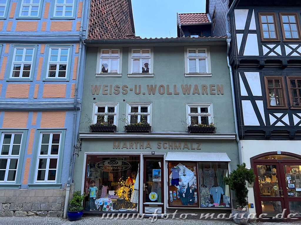 Kleine Geschäfte prägen das Stadtbild von Quedlinburg