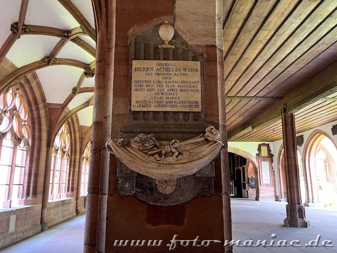 Gedenktafel im Kreuzgang des Basler Münsters