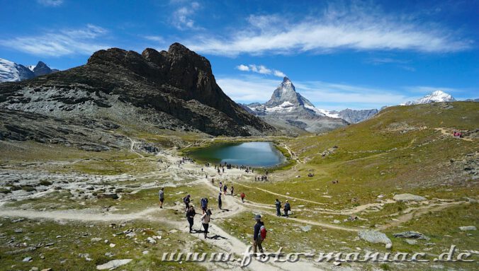 Kaiser von Zermatt: Touristen wandern zum Riffelsee