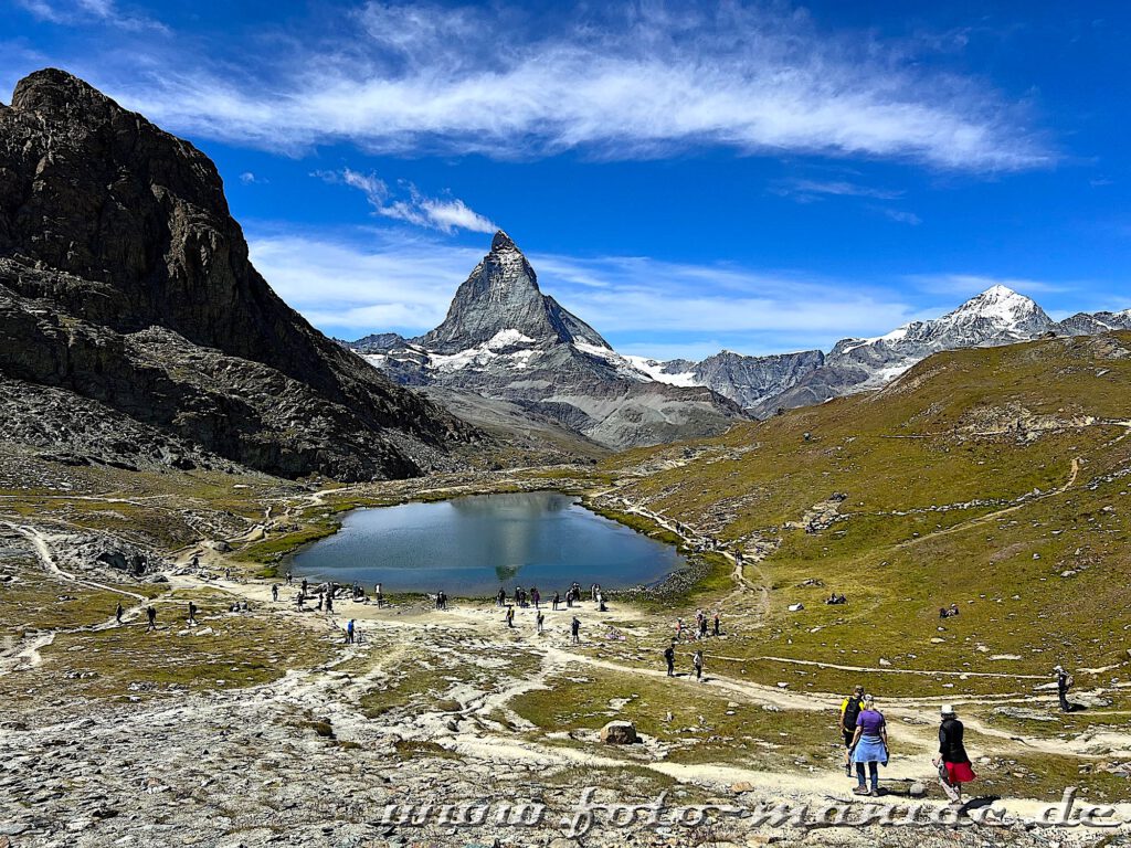 Kaiser von Zermatt: Blick auf das Matterhorn, das sich im Riffelsee spiegelt