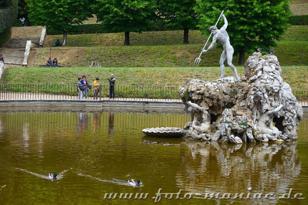 Neptunbrunnen im Boboli-Garten des Palazzo Pitti in Florenz