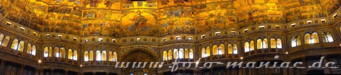 Kurzreise nach Florenz: Panoramaaufnahme der Kuppel im Baptisterium