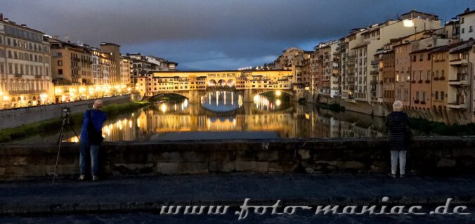 Kurzreise nach Florenz: Abendstimmung am Ponte Vecchio