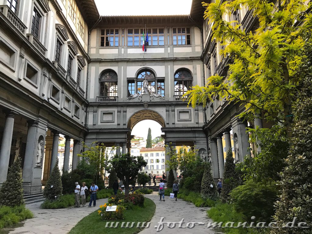 Innenhof der Uffizien in Florenz