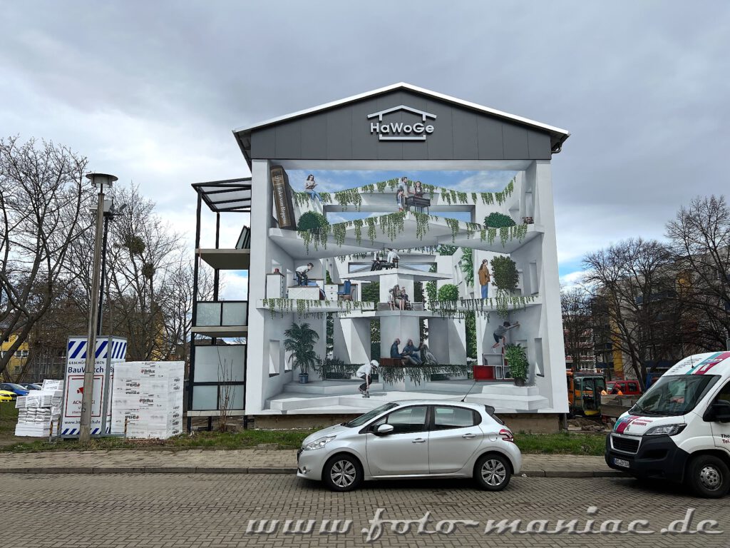 Interessante Fassadengestaltung eines Wohnhauses in Halberstadt