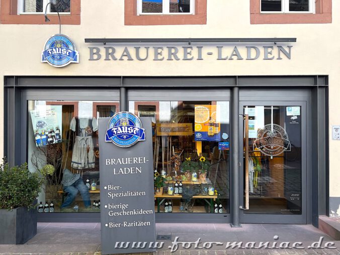 Der Laden der Brauerei Faust in Miltenberg