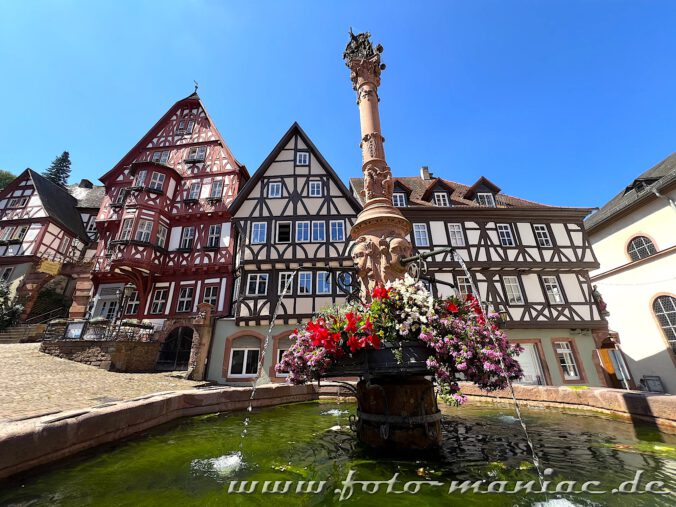 Der Renaissancebrunnen auf dem Markt von Miltenberg