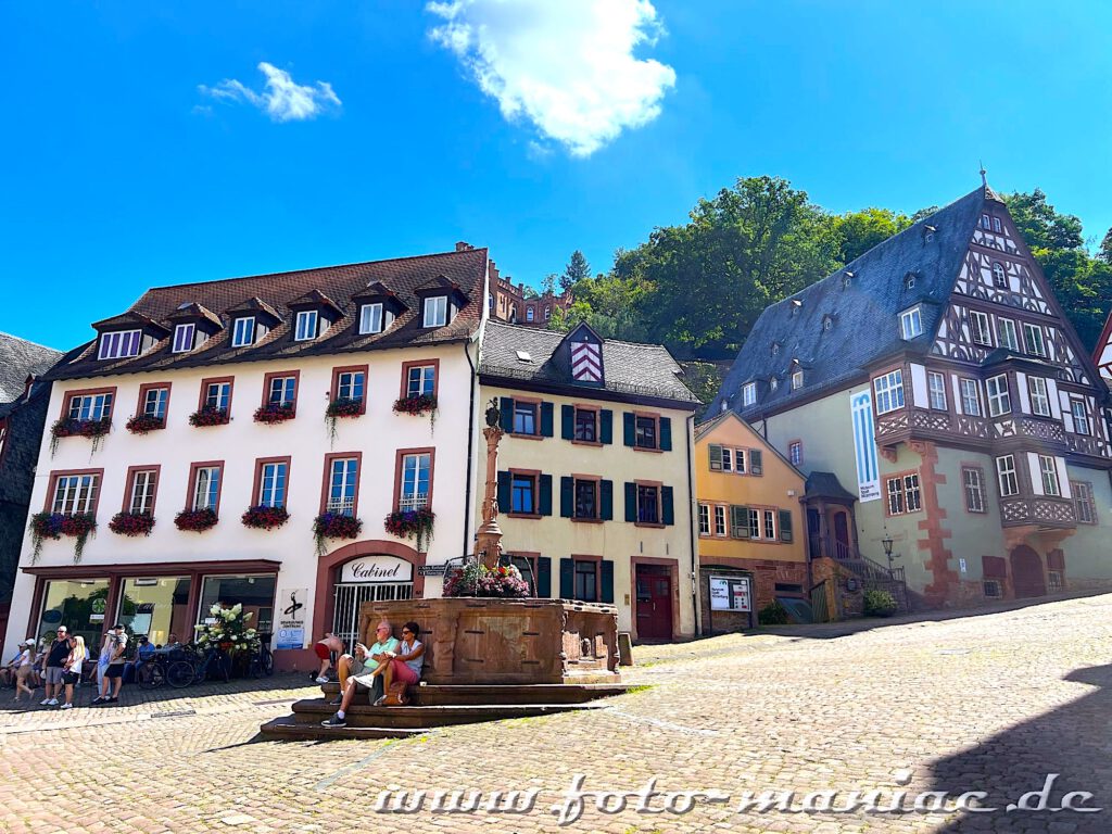 Rasten am Marktbrunnen von Miltenberg