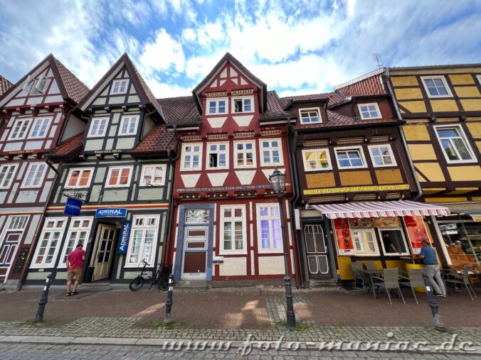 Spaziergang durch Celle - Fachwerk reiht sich in der Altstadt an Fachwerk