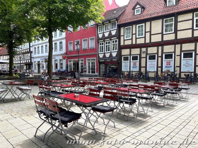 Freisitze vor den Restaurants in Celle