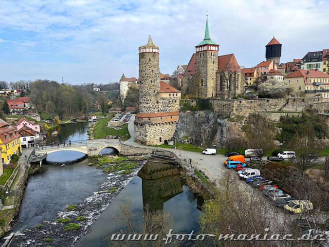 Die Osterreiter von Bautzen: Blick auf die Alte Wasserkunst